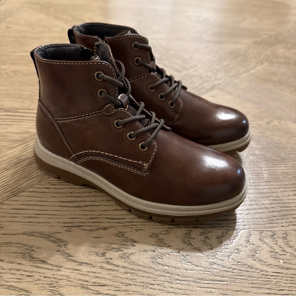 Florsheim Lookout Plain Toe Lace Up Boot Jr Boys' Toddler-Youth Boot 13